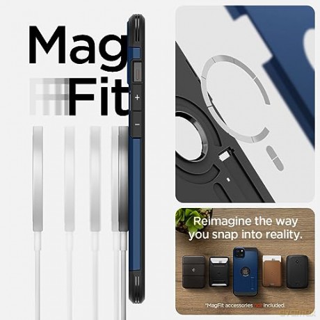 Spigen Tough Armor MagSafe, navy blue - iPhone 15 Plus