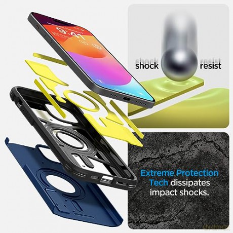 Spigen Tough Armor MagSafe, navy blue - iPhone 15 Plus