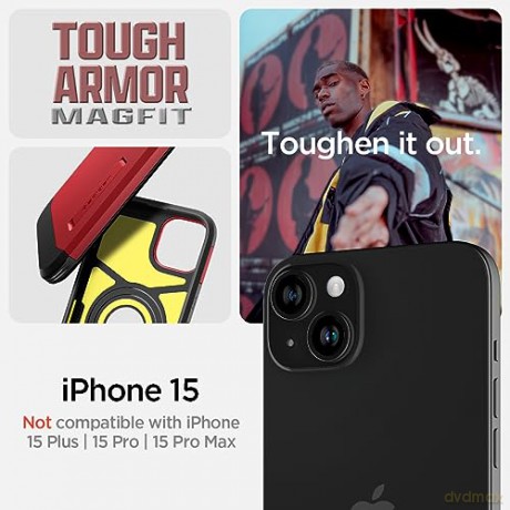 Spigen Tough Armor MagSafe, red - iPhone 15