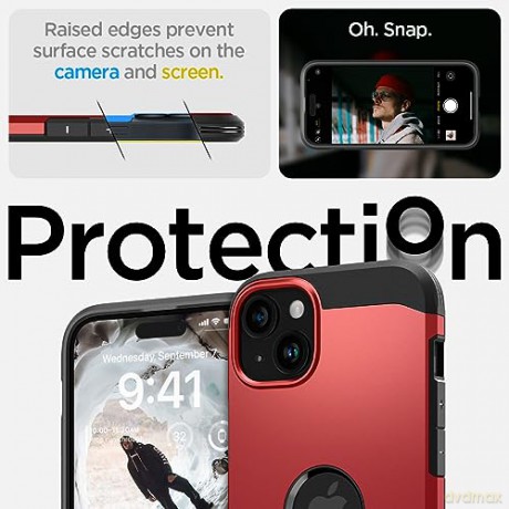 Spigen Tough Armor MagSafe, red - iPhone 15