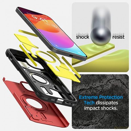 Spigen Tough Armor MagSafe, red - iPhone 15
