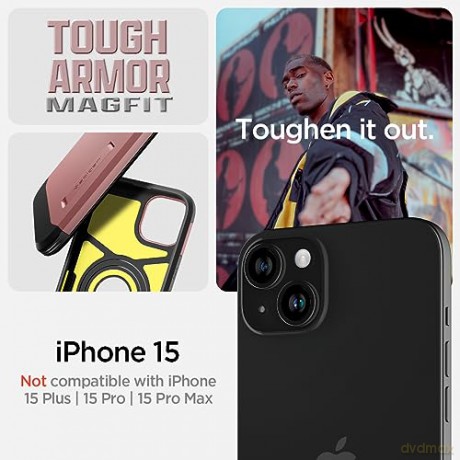 Spigen Tough Armor MagSafe, rose gold - iPhone 15