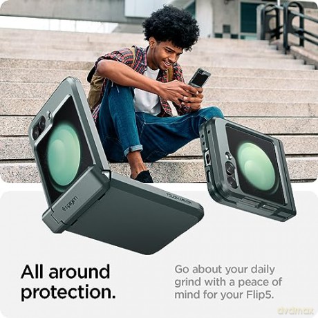 SPIGEN TOUGH ARMOR PRO GALAXY Z FLIP 5 ABYSS GREEN
