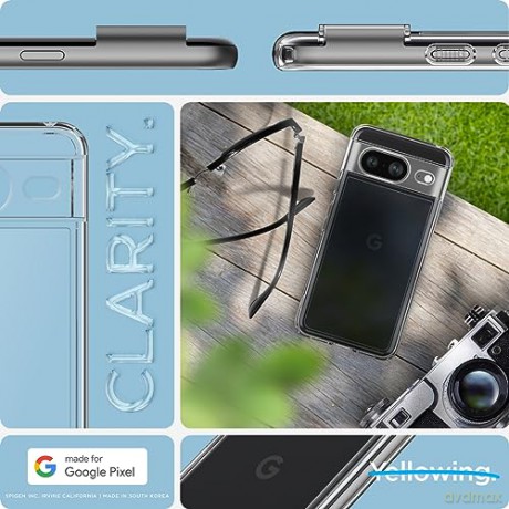 SPIGEN ULTRA HYBRID GOOGLE PIXEL 8 CRYSTAL CLEAR