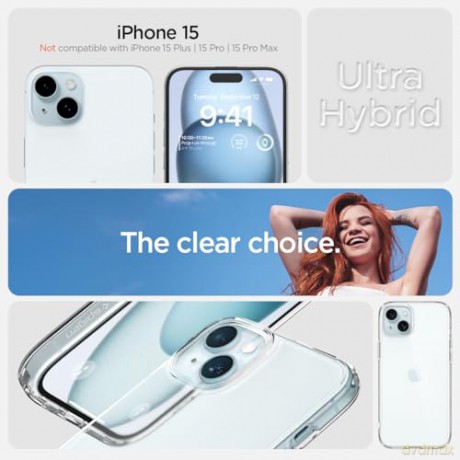SPIGEN ULTRA HYBRID IPHONE 15 CRYSTAL CLEAR