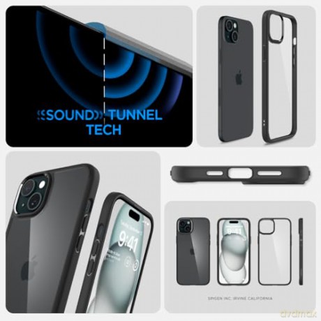 SPIGEN ULTRA HYBRID IPHONE 15 MATTE BLACK