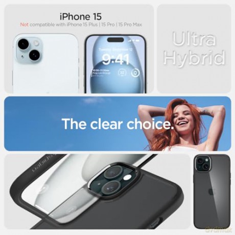 SPIGEN ULTRA HYBRID IPHONE 15 MATTE BLACK