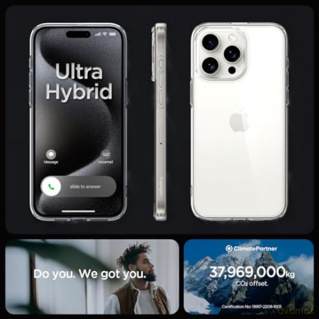SPIGEN ULTRA HYBRID IPHONE 15 PRO CRYSTAL CLEAR