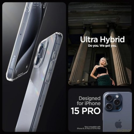 SPIGEN ULTRA HYBRID IPHONE 15 PRO CRYSTAL CLEAR