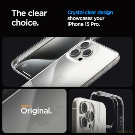 SPIGEN ULTRA HYBRID IPHONE 15 PRO CRYSTAL CLEAR