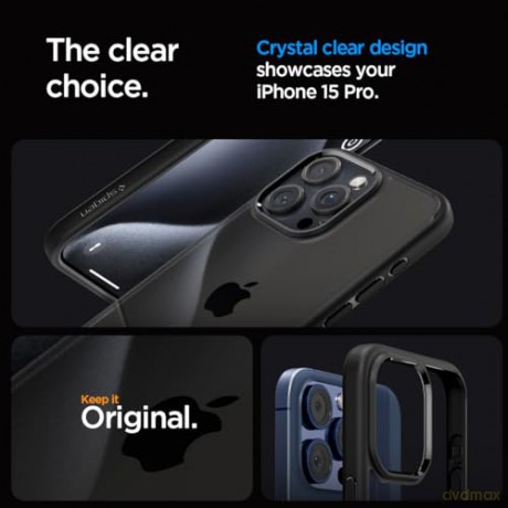 SPIGEN ULTRA HYBRID IPHONE 15 PRO MATTE BLACK