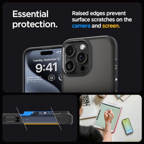 SPIGEN ULTRA HYBRID IPHONE 15 PRO MATTE BLACK