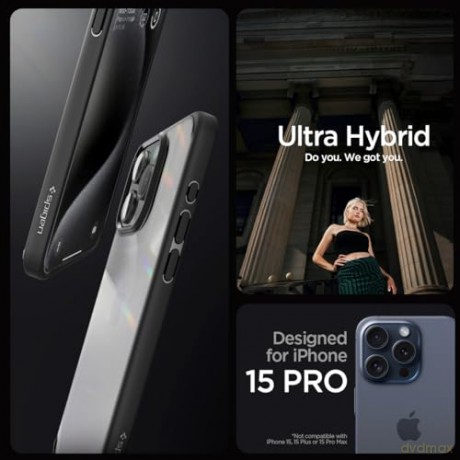 SPIGEN ULTRA HYBRID IPHONE 15 PRO MATTE BLACK
