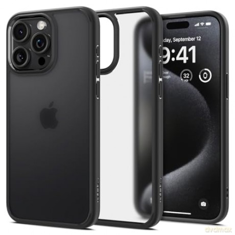 SPIGEN ULTRA HYBRID IPHONE 15 PRO MAX FROST BLACK