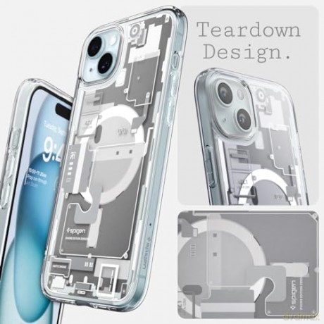 SPIGEN ULTRA HYBRID MAG MAGSAFE IPHONE 15 PLUS ZERO ONE WHITE