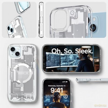SPIGEN ULTRA HYBRID MAG MAGSAFE IPHONE 15 PLUS ZERO ONE WHITE