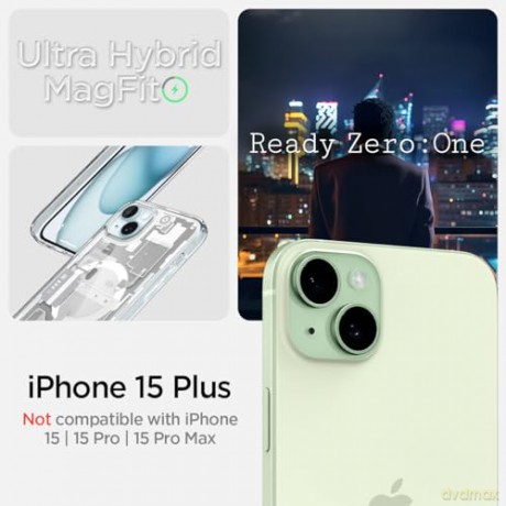 SPIGEN ULTRA HYBRID MAG MAGSAFE IPHONE 15 PLUS ZERO ONE WHITE