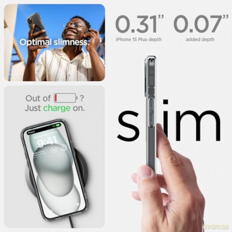 Spigen Ultra Hybrid MagSafe, carbon fiber - iPhone 15 Plus