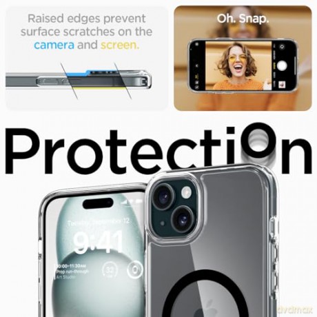 Spigen Ultra Hybrid MagSafe, graphite - iPhone 15 Plus