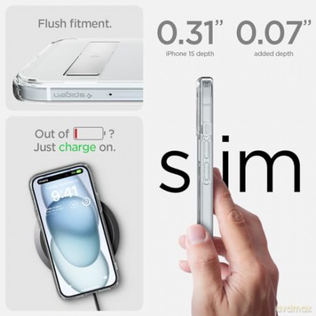 Spigen Ultra Hybrid S MagSafe, crystal clear - iPhone 15