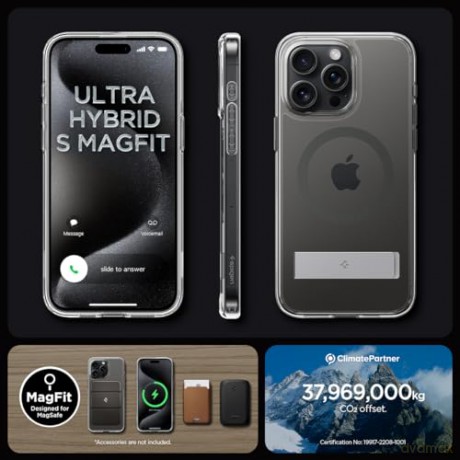 Spigen Ultra Hybrid S MagSafe, graphite - iPhone 15 Pro