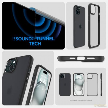 Spigen Ultra Hybrid, frost black - iPhone 15 Plus