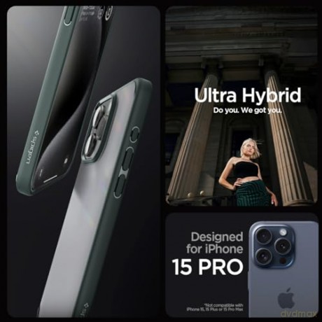 Spigen Ultra Hybrid, frost green - iPhone 15 Pro
