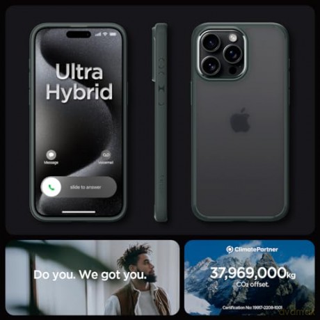 Spigen Ultra Hybrid, frost green - iPhone 15 Pro