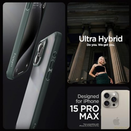 Spigen Ultra Hybrid, frost green - iPhone 15 Pro Max