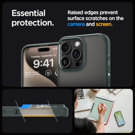 Spigen Ultra Hybrid, frost green - iPhone 15 Pro Max