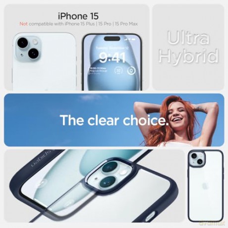 Spigen Ultra Hybrid, navy blue - iPhone 15