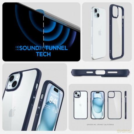 Spigen Ultra Hybrid, navy blue - iPhone 15