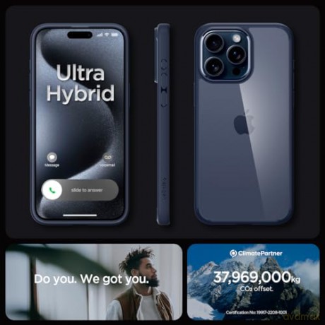 Spigen Ultra Hybrid, navy blue - iPhone 15 Pro