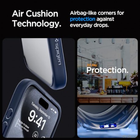Spigen Ultra Hybrid, navy blue - iPhone 15 Pro