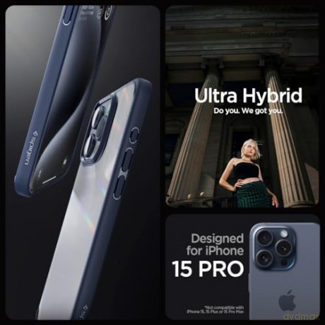 Spigen Ultra Hybrid, navy blue - iPhone 15 Pro