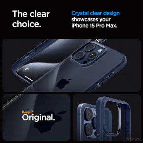 Spigen Ultra Hybrid, navy blue - iPhone 15 Pro Max