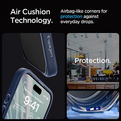 Spigen Ultra Hybrid, navy blue - iPhone 15 Pro Max