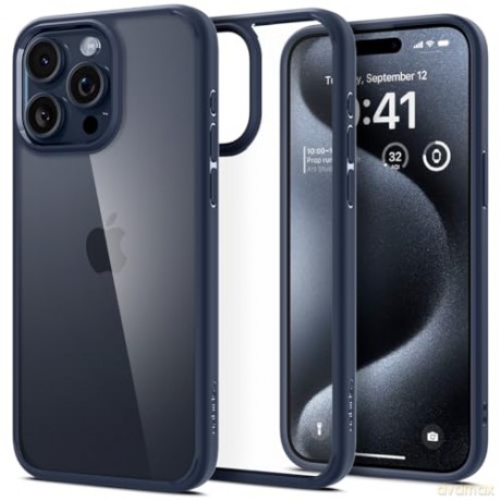 Spigen Ultra Hybrid, navy blue - iPhone 15 Pro Max