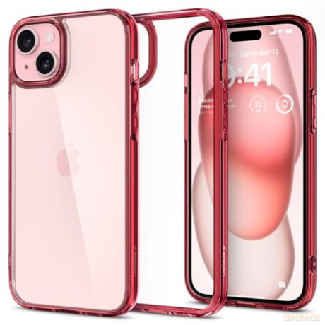 Spigen Ultra Hybrid, red crystal - iPhone 15