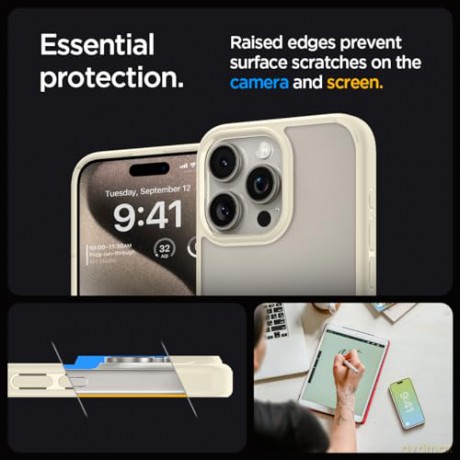 Spigen Ultra Hybrid, sand beige - iPhone 15 Pro