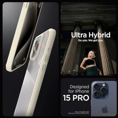 Spigen Ultra Hybrid, sand beige - iPhone 15 Pro