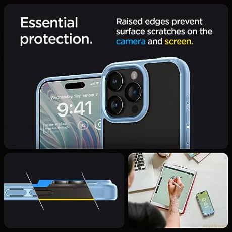 Spigen Ultra Hybrid, sierra blue - iPhone 15 Pro Max