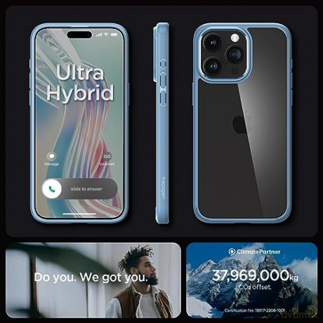 Spigen Ultra Hybrid, sierra blue - iPhone 15 Pro Max