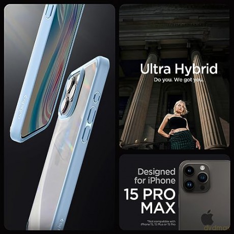 Spigen Ultra Hybrid, sierra blue - iPhone 15 Pro Max
