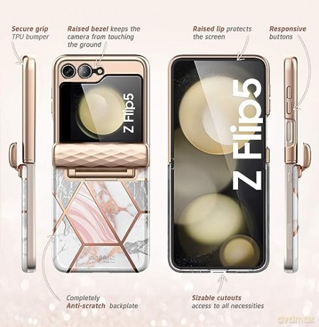 SUPCASE COSMO GALAXY Z FLIP 5 MARBLE PINK