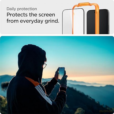 SZKŁO HARTOWANE SPIGEN ALM GLASS FC 2-PACK IPHONE 15 PLUS BLACK