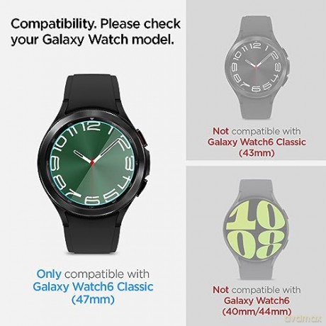SZKŁO HARTOWANE SPIGEN GLAS.TR "EZ-FIT" 2-PACK GALAXY WATCH 6 CLASSIC (47 MM) CLEAR