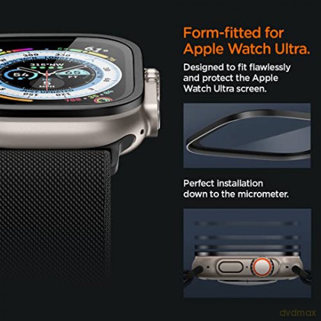 SZKŁO HARTOWANE SPIGEN GLAS.TR SLIM PRO APPLE WATCH ULTRA (49 MM) BLACK