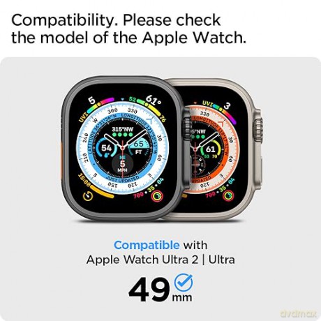 SZKŁO HARTOWANE SPIGEN GLAS.TR SLIM PRO APPLE WATCH ULTRA (49 MM) TITANIUM