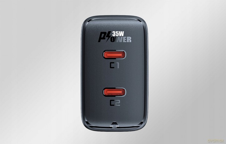 Szybka ładowarka sieciowa GaN 35W PD 2x USB C Acefast A49 - czarna